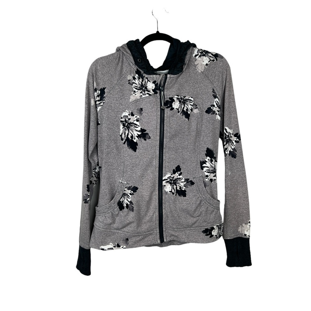 Lululemon Movement Jacket Atomic Flower Silver Spoon Black